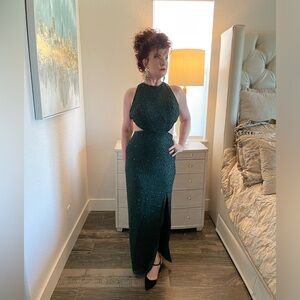 andretta donatello green dress Emerald Green Velvet main image 1
